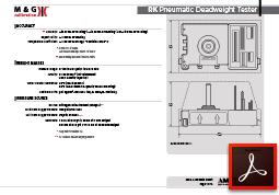 RK Pnömatik Deadweight Test Cihazı