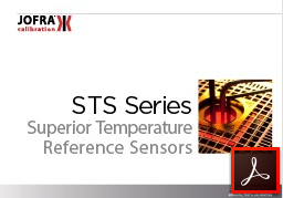 STS Serisi Refarans Sıcaklık Sensörleri